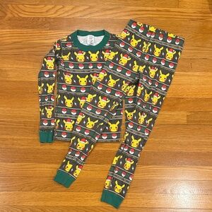 Hanna Andersson 130cm/US 8 Pikachu Pokemon holiday long Pajamas